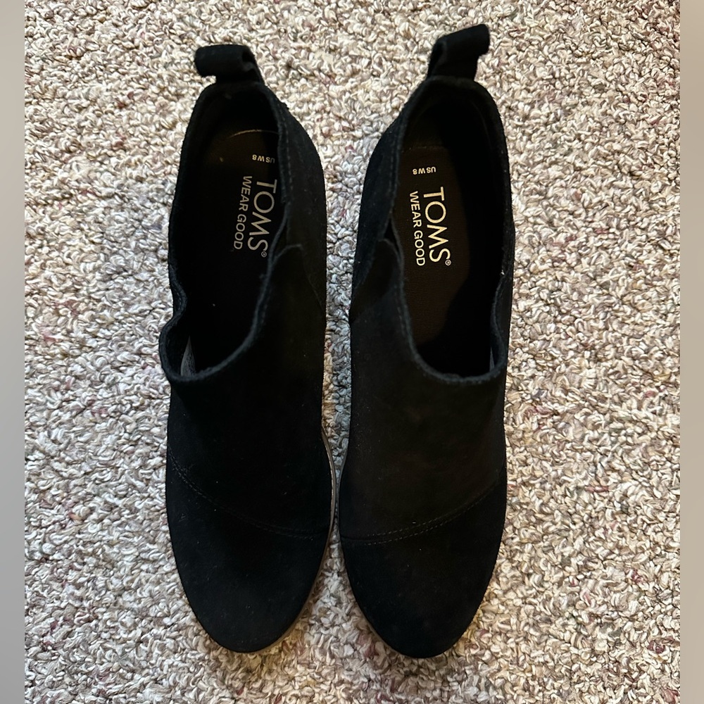 TOMS Classic Black Ankle Booties